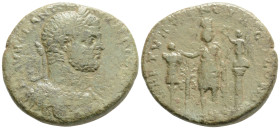 PHOENICIA, Tyre. Caracalla. AD 198-217. Æ. Struck AD 215-217. 
Obv: Laureate head right. 
Rev: Astarte-Tyche standing facing, extending her right hand...