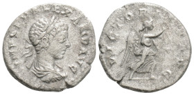 SEVERUS ALEXANDER (222-235). Denarius. Antioch.
Obv: IMP SEV ALEXAND AVG. Laureate, draped and cuirassed bust right.
Rev: VICTORIA AVG. Victory advanc...