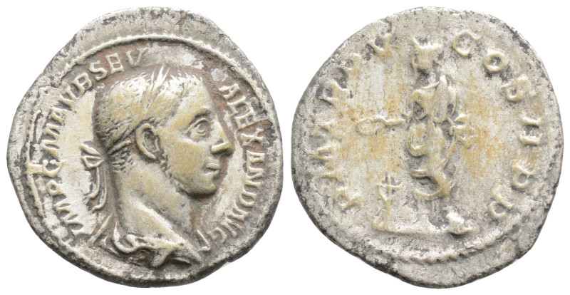 SEVERUS ALEXANDER (222-235). Denarius. Rome.
Obv: IMP C M AVR SEV ALEXAND AVG....