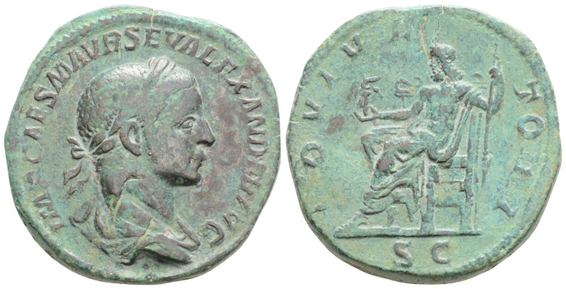 Severus Alexander, 222-235 AD. AE, Sestertius, Rome.
Obv: IMP CAES M AVR SEV ALE...