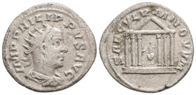 PHILIP I 'THE ARAB' (244-249). Antoninianus. Rome. Saecular Games/1000th Anniversary of Rome issue.
Obv: IMP PHILIPPVS AVG. Radiate, draped and cuira...