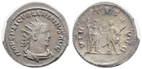 VALERIAN I (253-260). Antoninianus. Samosata.
Obv: IMP C P LIC VALERIANVS P F AVG. Radiate, draped and cuirassed bust right.
Rev: VIRTVS AVGG. Emperor...