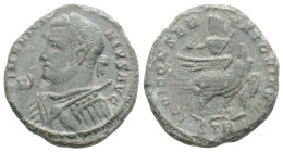 LICINIUS I (308-324). BI Siliqua - Argenteus. Treveri.
Obv: IMP LICINIVS P F AVG.
Laureate, draped and cuirassed bust left, holding thunderbolt and sc...