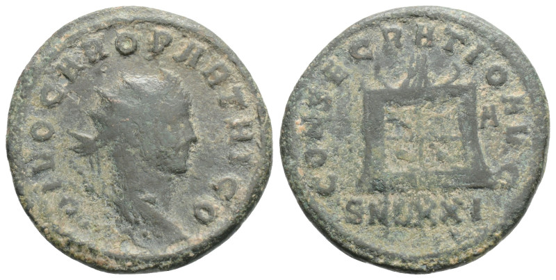 DIVUS CARUS (Died 283). Antoninianus. Siscia. Struck under Carinus.
Obv: DIVO CA...