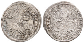AUSTRIA. Holy Roman Empire. Leopold I (Emperor, 1658-1705). 3 Kreuzer (1704-IA). St. Veit.
Obv: LEOPOLDVS D G R I S A G H BO REX.
Laureate, draped and...