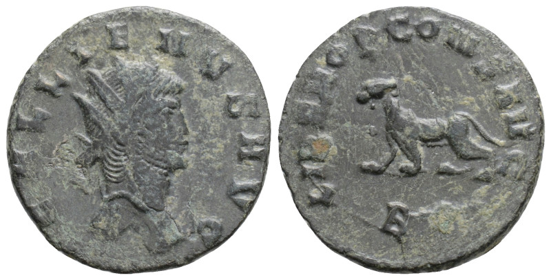 Antoninianus.
Obv: GALLIENVS AVG. Radiate head right. 2.66 g. 20 mm.
Rev: LIBERO...