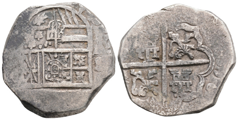 Spain, Kingdom. Philip III (1602-1609) AR Cob 1 Real. Sevilla, uncertain date. C...