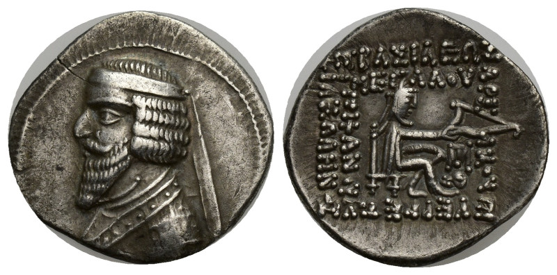 KINGS of PARTHIA, Phraates III, Circa 70/69-58/7 BC. Drachm (Silver, 19mm, 3.96 ...