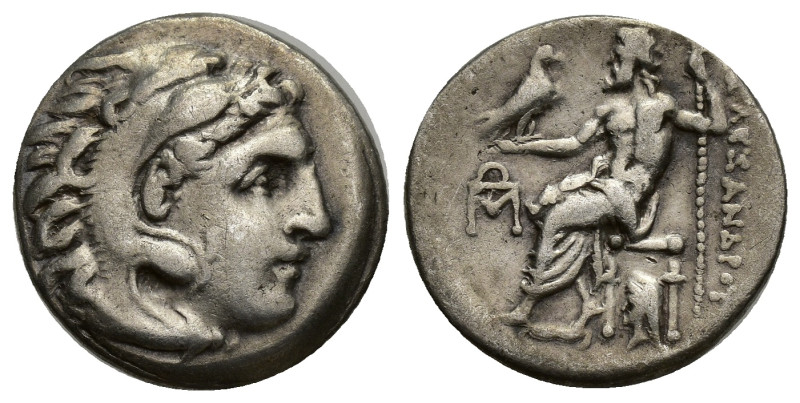KINGS OF MACEDON. Alexander III 'the Great', 336-323 BC. Drachm (Silver, 18mm, 4...