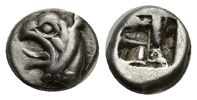 IONIA. Phokaia (c. 521-478 BC) AR Triobol (9mm, 1.58 g) Head of a griffin to lef...