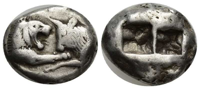 LYDIAN KINGDOM. Croesus (561-546 BC). AR stater or double siglos (27mm, 10.61 g)...