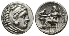 KINGS OF MACEDON. Alexander III 'the Great' (336-323 BC). Drachm. (18mm, 4.1 g) "Kolophon". Obv: Head of Herakles right, wearing lion skin. Rev: AΛEΞA...