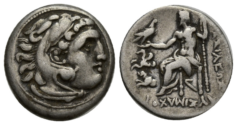 MACEDONIAN KINGDOM. Lysimachus (305-281 BC). AR drachm (18mm, 4.12 g). Lampsakos...