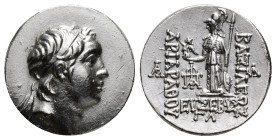 CAPPADOCIAN KINGDOM. Ariarathes V Eusebes (ca. 163-130 BC). Silver drachm (19mm, 4.19 g). Year 33, ca. 131/130 BC. Diademed head of Ariarathes V right...