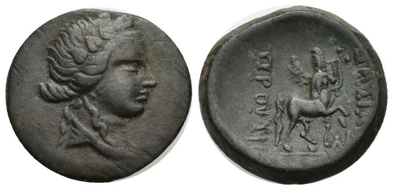 Kings of Bithynia. Prusias II (182-149 BC). Æ (20mm, 5.98 g). Obv. Wreathed head...