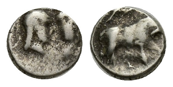 Western Asia Minor. Uncertain mint circa 500-400 BC. Hemiobol AR (7mm, 0.33 g)