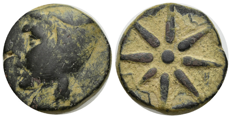 PONTOS, Anonymous issues. Circa 130-100 BC. Æ (26mm, 20.91 g). Male head left, w...