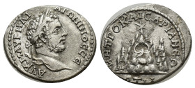 CAPPADOCIA. Caesarea. Caracalla (198-217). Ae. (16mm, 2.59 g) Dated RY 14 (205/6). Obv: AY K M AYPH AI ANTΩNINOC CE. Laureate head right. Rev: METPO K...