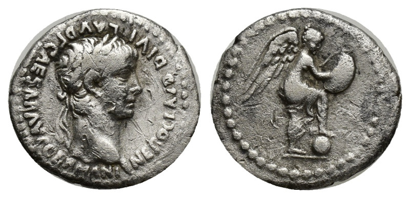 Cappadocia, Caesarea, Nero AR Hemidrachm (14mm, 1.63 g). AD 58-68. NERO CLAVD DI...