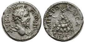 CAPPADOCIA. Caesarea. Septimius Severus (193-211). Drachm. (19mm, 3.19 g) Dated RY 13 (204/5). Obv: AV K Λ CЄΠ CЄOVHPOC. Laureate head right. Rev: MHT...