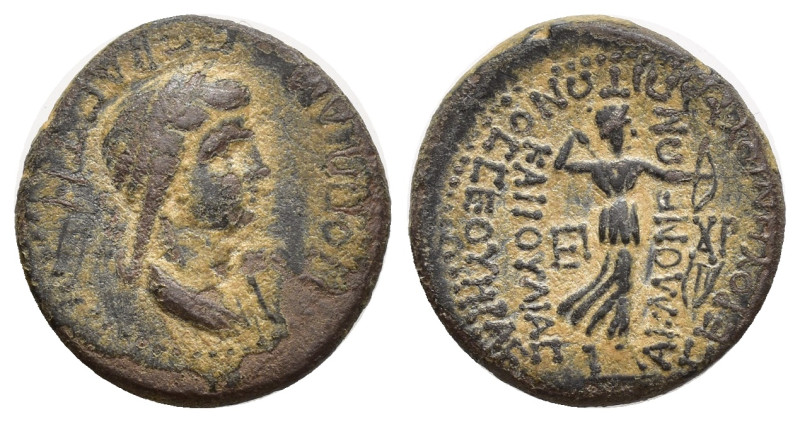 PHRYGIA. Acmonea. Poppaea (Augusta, 62-65). Ae. (16mm, 2.72 g) Lucius Servenius ...