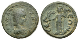 PISIDIA. Selge. Julia Mamaea (Augusta, 222-235). Ae. (18mm, 3.5 g) Obverse: ΙΟΥ ΜΑΜƐΑΝ ϹƐΒ; diademed and draped bust of Julia Mamaea, r. / Reverse: ϹƐ...