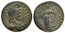 PHRYGIA. Prymnessus. Pseudo-autonomous. Time of Gallienus (253-268). Ae. (21mm, 7.39 g) Obv: BACIΛΕΩC MIΔΑC. Draped bust of Midas right, wearing Phryg...