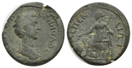 PAMPHYLIA. Aspendos. Commodus (177-192). Ae. (22mm, 9.8 g) Obverse: ΚΟΜΜΟΔΟϹ ΚΑΙϹΑΡ ΓƐΡΜ; bare-headed bust of Commodus (youthful) wearing paludamentum...