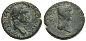 Pontos. Amaseia. Vespasian AD 69-79. Bronze Æ (21mm, 8.46 g) Obverse: ΑΥΤΟ ΚΑΙ ϹƐΒΑϹ ΟΥƐϹΠΑϹΙΑΝΟϹ; laureate head of Vespasian, r. / Reverse: ΑΜΑϹƐΙΑϹ ...