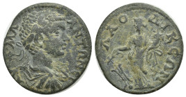 Phrygia. Laodikeia ad Lycum. Caracalla AD 198-217. Bronze Æ (23mm, 6.62 g) AV K M A ANTΩΝЄI, laureate, draped and cuirassed bust to right / ΛΑΟΔΙΚЄΩΝ,...