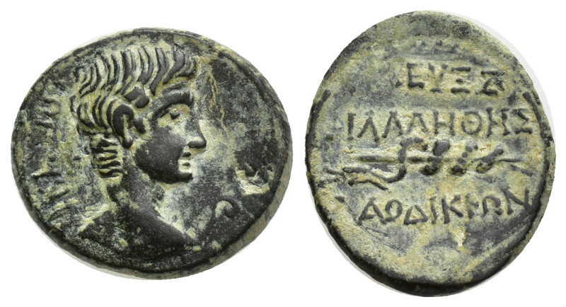 PHRYGIA. Laodicea ad Lycum. Augustus (27 BC-14 AD). Ae. (16mm, 2.79 g) Zeuxis Ph...