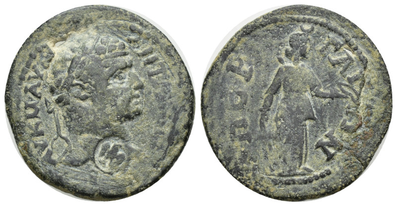 Pamphylia, Perge. Caracalla (198-217). Æ (27mm, 8.20 g). Laureate head r. R/ Art...