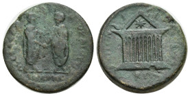 CILICIA. Anazarbus. Marcus Aurelius and Lucius Verus (161-169). Ae. (24mm, 11.79 g). Obv: Marcus Aurelius and Lucius Verus standing facing one another...