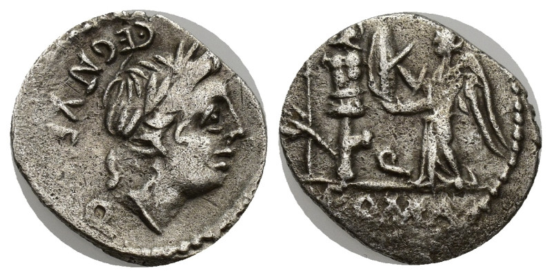 C. Egnatuleius C.f, 97 BC. Denarius (Silver, 14mm, 1.75 g), Rome. C•EGNATVLEI•C•...