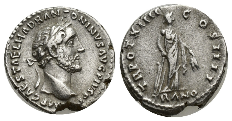 Antoninus Pius, 138-161. Denarius (Silver, 18mm, 3.4 g), Rome, 150-151. IMP CAES...