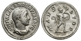 Severus Alexander, 222-235. Denarius (Silver, 20mm, 3.61 g), Rome, 232. IMP ALEXAN-DER PIVS AVG Laureate, draped and cuirased bust of Severus Alexande...