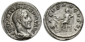 Maximinus I, 235-238. Denarius (Silver, 19mm, 3.09 g), Rome, 236. IMP MAXIMINVS PIVS AVG Laureate, draped and cuirassed bust of Maximinus I to right, ...
