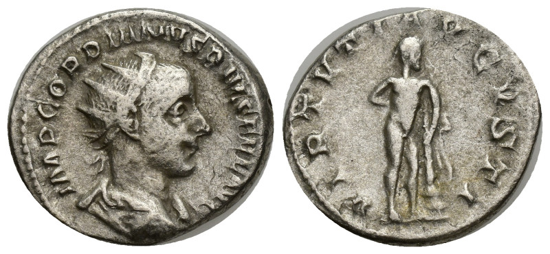 GORDIAN III, (A.D. 238-244), silver antoninianus, Rome mint, (19mm, 4.84 g), obv...