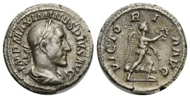 Maximinus I, 235-238. Denarius (Silver, 19mm, 3.31 g), Rome, 236. IMP MAXIMINVS PIVS AVG Laureate, draped and cuirassed bust of Maximinus I to right, ...