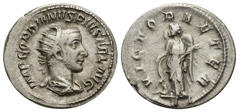 Gordian III, 238 - 244 AD Silver Antoninianus, Rome Mint, (22mm, 4.03 g) Obverse...