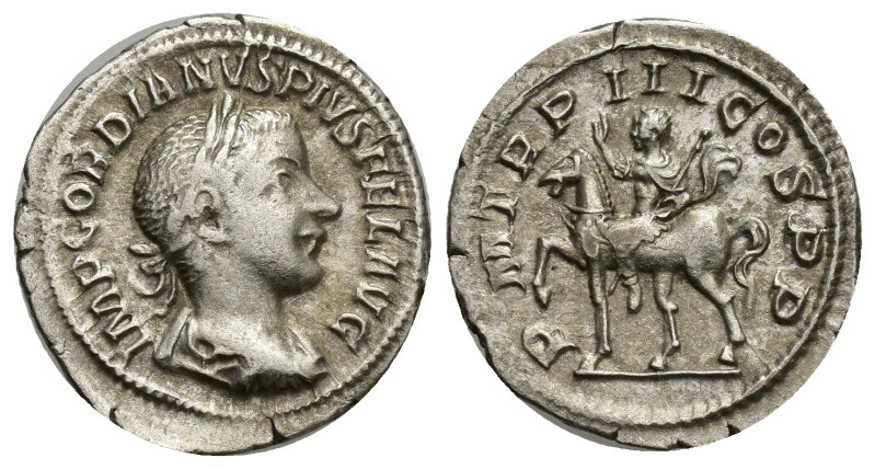 GORDIAN III (238-244). Denarius. (19mm, 2.16 g) Rome. Obv: IMP GORDIANVS PIVS FE...