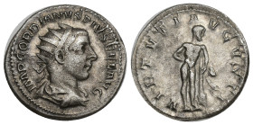 GORDIAN III, (A.D. 238-244), silver antoninianus, Rome mint, (21mm, 4.73 g), obv. radiate draped and cuirassed bust to right, around IMP GORDIANVS PIV...