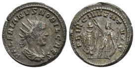 Valerian II. Antoninianus. (21mm, 4.94 g) 254-255 AD. Samosata. Anv.: VALERIANVS NOBIL CAES, radiate, draped and cuirassed bust to right. Rev.: PRINC ...