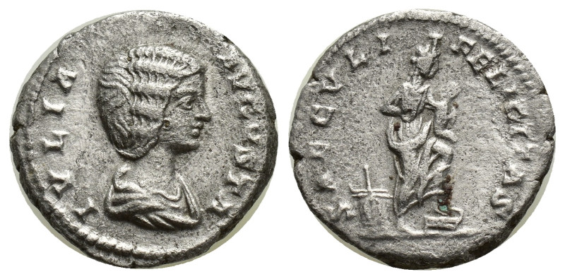 Julia Domna; Rome, c. 200 AD, Denarius, (17mm, 3.10 g) Obv: IVLIA - AVGVSTA Bust...