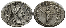 Caracalla (AD 198-217). AR antoninianus (21mm, 5.00 g). Rome, AD 216. ANTONINVS PIVS AVG GERM, laureate head of Caracalla right / P M TR P X-VIIII COS...