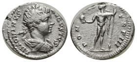 Caracalla, 198-217. Denarius (Silver, 17mm, 3.21 g), Rome, 200. ANTONINVS AVGVSTVS Laureate, draped and cuirassed bust of Caracalla to right, seen fro...
