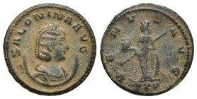 Salonina. Augusta (254-268 AD) Antioch AR Antoninianus (20mm, 4.10 g) Obv: SALONINA AVG, diademed and draped bust right, set on crescent. Rev: VENVS A...