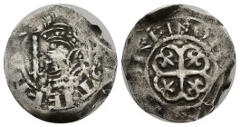 British NORMAN. Stephen. 1135-1154. AR Penny (20mm, 1.19 g). Cross moline (Watford) type (BMC i). Worcester mint; Wulfric, moneyer. Struck circa 1136-...