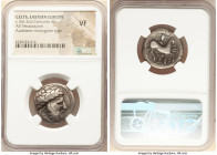 EASTERN EUROPE. Uncertain Celtic Tribe. Ca. 3rd-2nd centuries BC. AR tetradrachm (23mm, 6h). NGC VF. Imitating Philip II of Macedon and Audoleon of Pa...