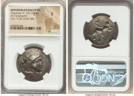 MACEDONIAN KINGDOM. Alexander III the Great (336-323 BC). AR tetradrachm (28mm, 7h). NGC Fine. Posthumous issue of Tyre, dated Regnal Year 32 of Azemi...